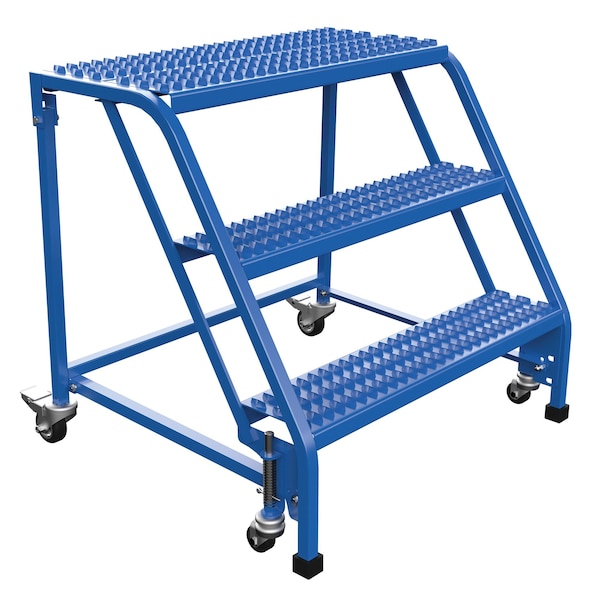 30 H Steel PW Ladder, Grip Strut, 3 Step, No Rail, 3 in Steps